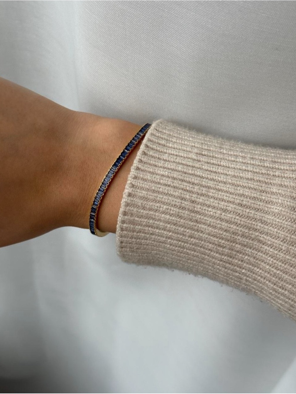 Aurate New York Blue Sapphire Tennis Bracelet